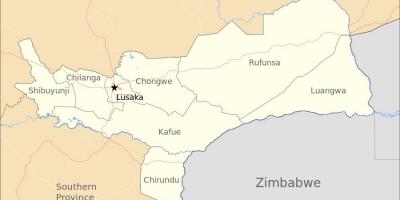 Mapa lusaka Zambie