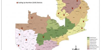 Zambie okresů aktualizované mapě