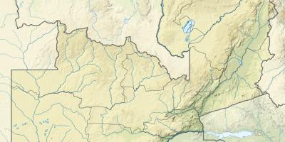 Mapa Zambie, řeka 